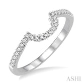 1/5 ctw Round Cut Diamond Wedding Band in 14K White Gold